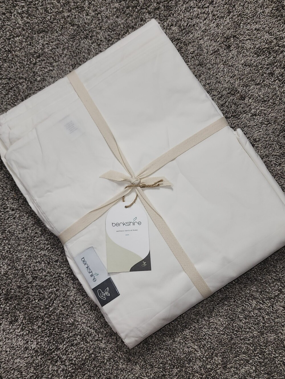 NEW! Berkshire 100% Organic Cotton Duvet Set KING - Off White